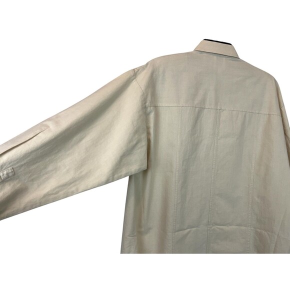 Together! Vintage 80s Button Up Shirt  Women's M  Beige LS Embroidered Western - Picture 4 of 8